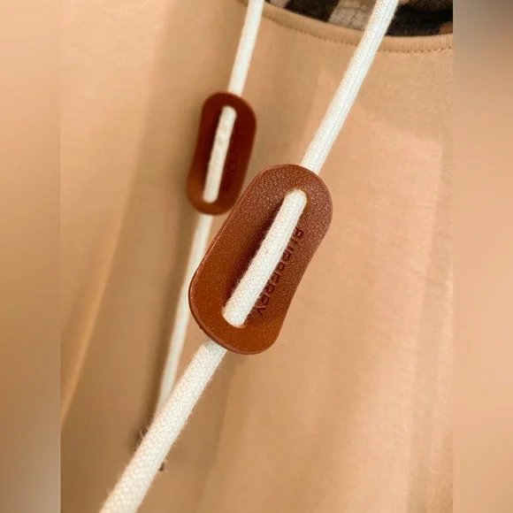 Burberry Beige Hoodie with Plaid Hood